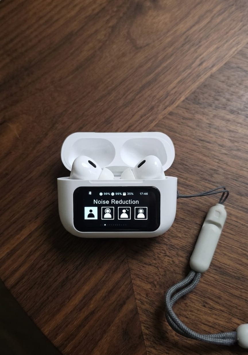 Inkax ANC (Active Noise Cancellation) Original Wireless Earbuds Bluetooth 5.4 with LCD Charging Case Touch Control Noise Cancelling TWS Airpods pro bluetooth Earbuds/Earpods/Earphones/Headphones.
