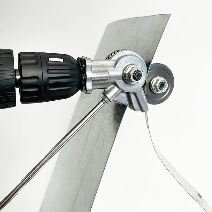 Electric Drill Plate Cutter Attachment | Heavy Duty Metal Sheet Shear for Iron, Tin, Copper & Aluminum | Universal Iron Sheet (Mabati) Cutter Ideal for Home & Construction (Adapter Only)