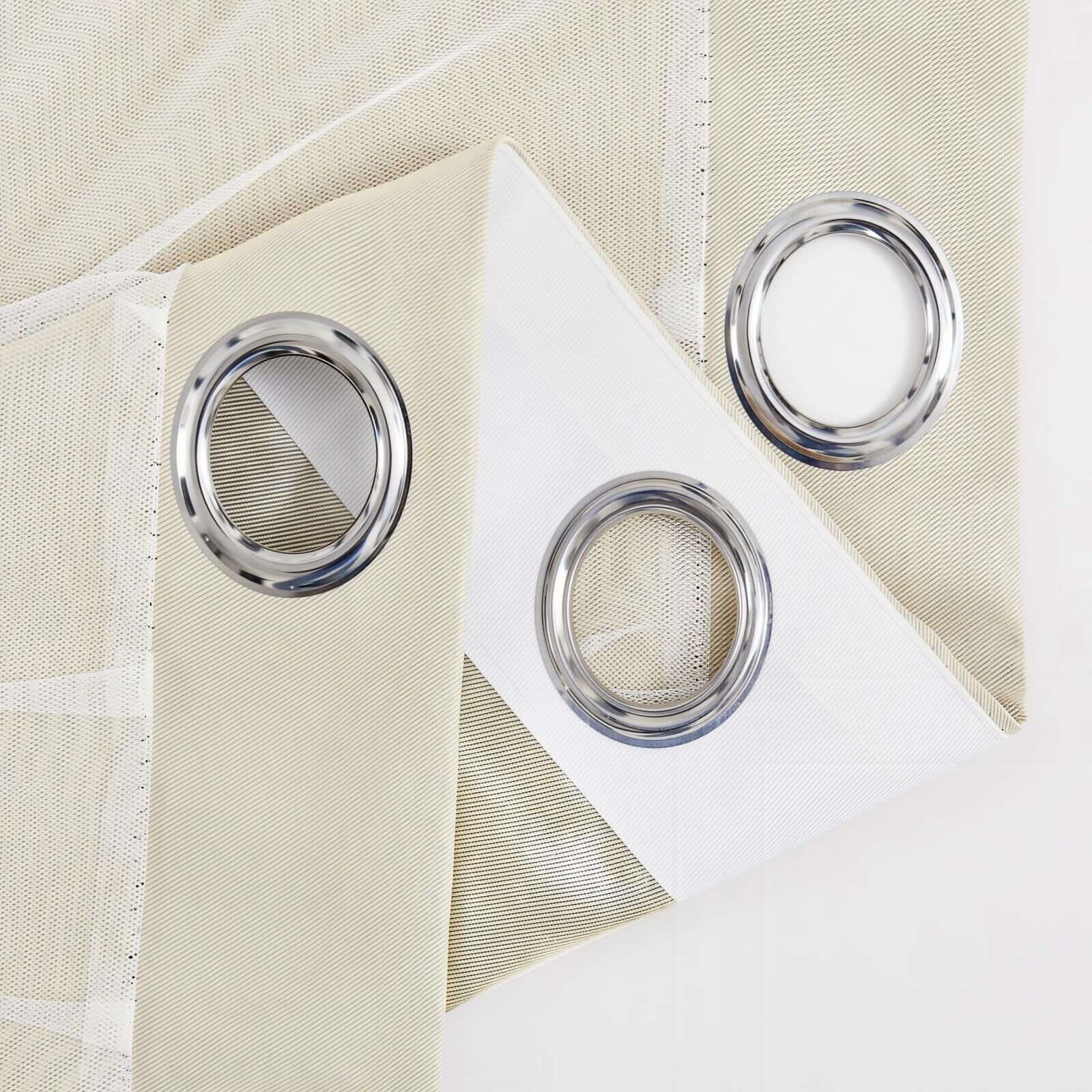 【Buy 1 Get 2 Effects】2pcs/set Star Blackout Curtains with White Sheers - 1.5m x 2.5m Hotel Quality Double Layer - Heat Insulating & Noise Reduction - Ideal for Single Rod & Standard Windows