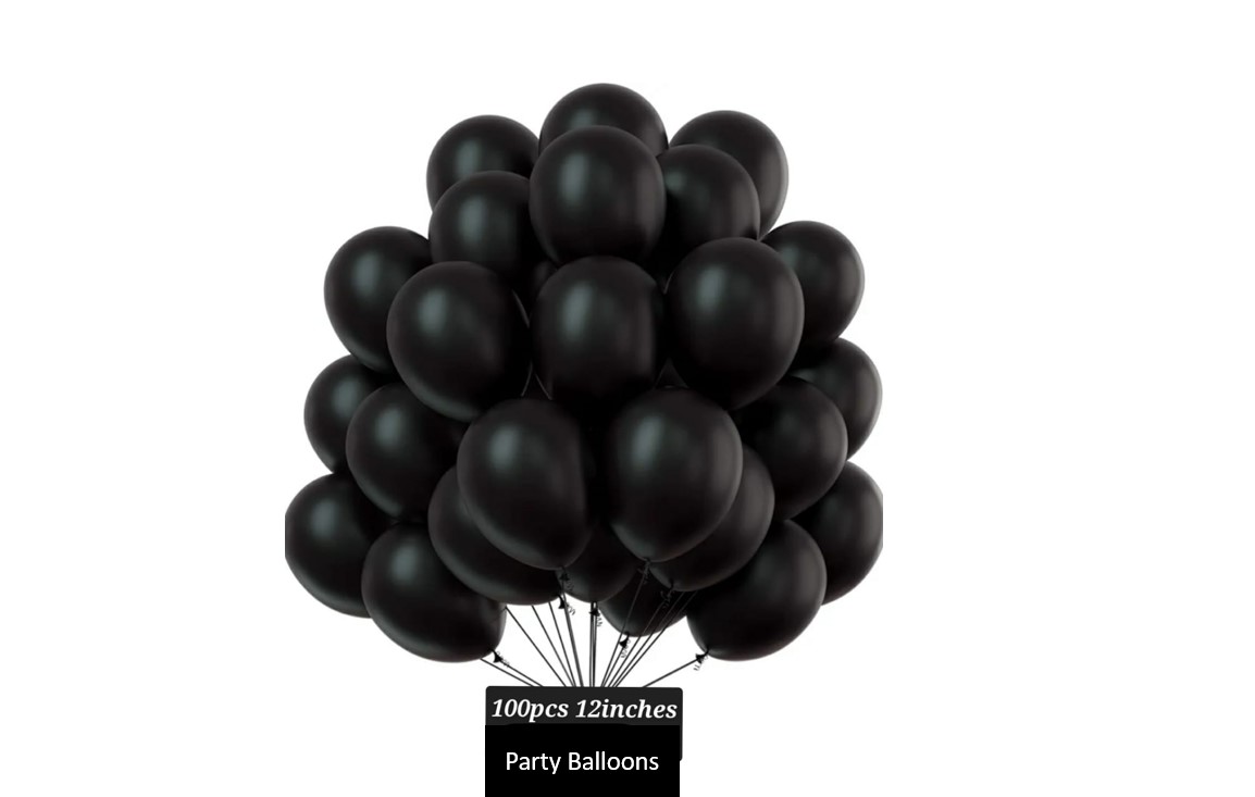 100PCS Latex Party Balloons 12 Inch Helium or Air Fill Balloons for Birthday Wedding Anniversary Decorations Non-Toxic Eco-Friendly Party Supplies 100PCS Latex Party Balloons 12 Inch ( black or red )