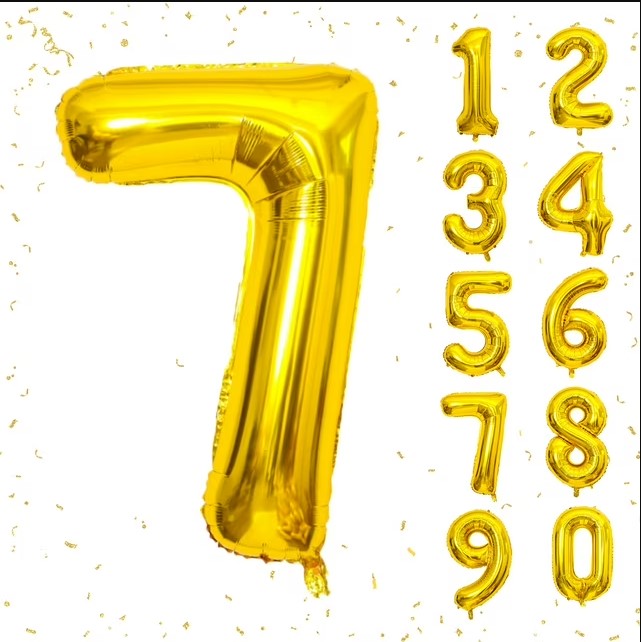 Gold Foil Number Balloons 32-Inch – Large Metallic Number Balloons for Birthday, Anniversary & Milestone Party Decorations Celebration Supplies Gold Foil Number Balloons 32-Inch