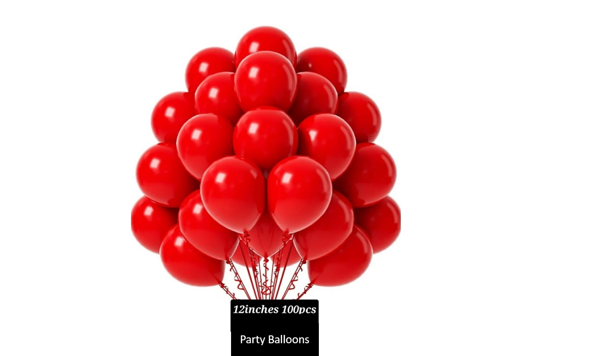 100PCS Latex Party Balloons 12 Inch Helium or Air Fill Balloons for Birthday Wedding Anniversary Decorations Non-Toxic Eco-Friendly Party Supplies 100PCS Latex Party Balloons 12 Inch ( black or red )