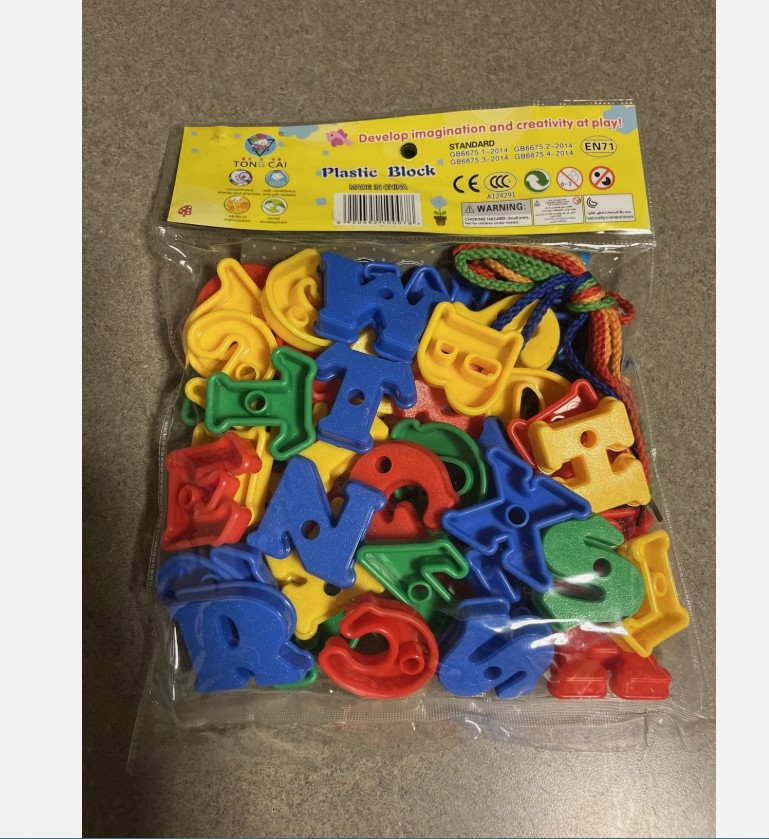 Educational Letter and Number Block Stringing Toy Set for Kids Alphabet Learning Number Recognition Fine Motor Skill Development Colorful Bead Blocks for Early Childhood Educational Play Activity Kit