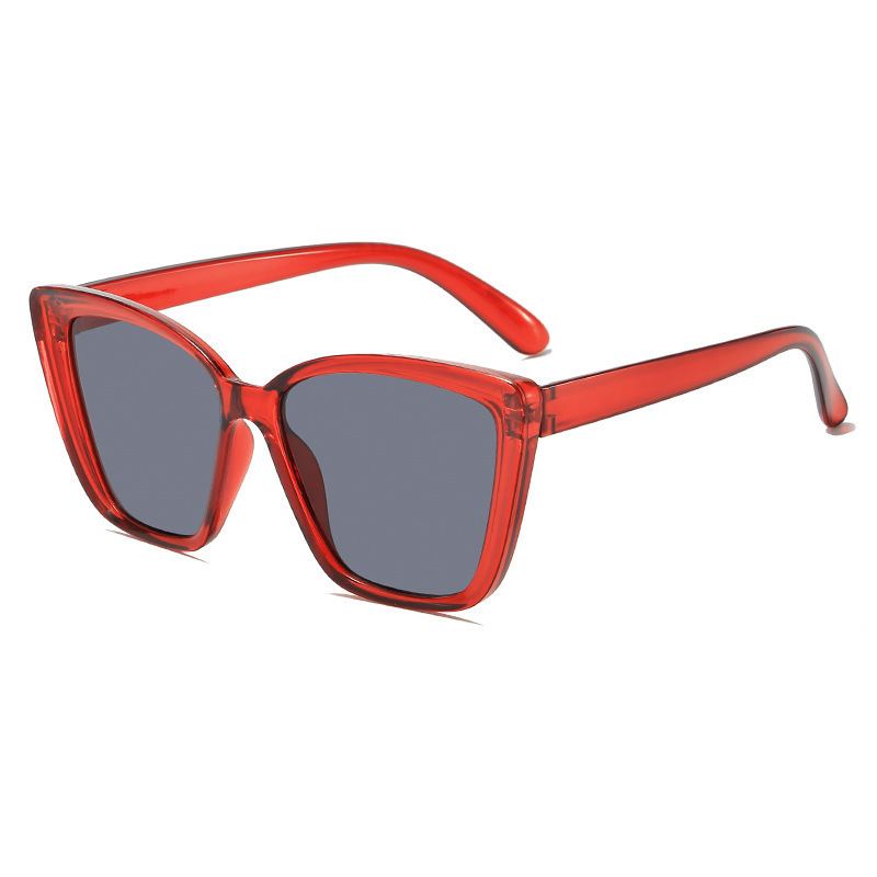 Oversized Cat Eye Sunglasses for Women, Hollow Out Temple, Big Square Frame, Trendy Ins Style, UV400 Protection Fashion Sun Glasses