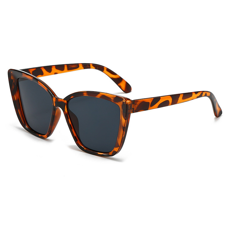 Oversized Cat Eye Sunglasses for Women, Hollow Out Temple, Big Square Frame, Trendy Ins Style, UV400 Protection Fashion Sun Glasses