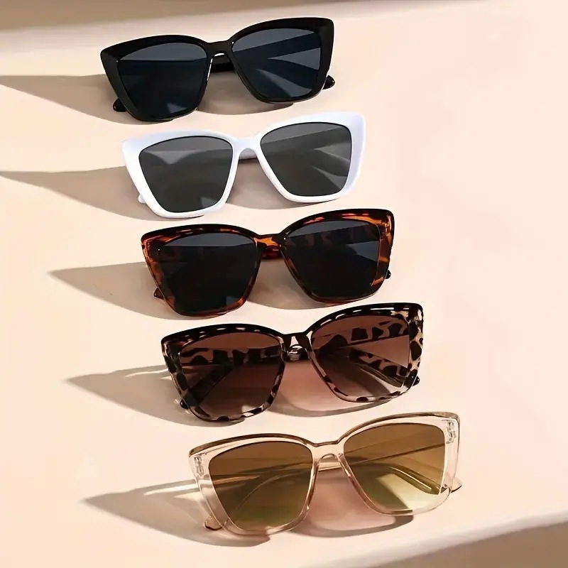 Oversized Cat Eye Sunglasses for Women, Hollow Out Temple, Big Square Frame, Trendy Ins Style, UV400 Protection Fashion Sun Glasses