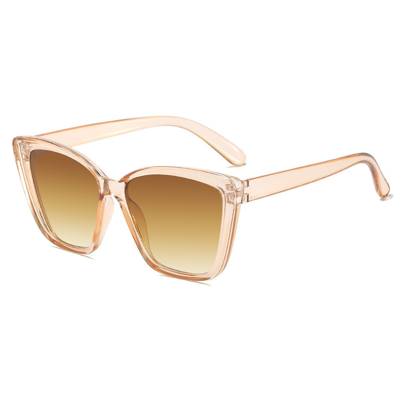 Oversized Cat Eye Sunglasses for Women, Hollow Out Temple, Big Square Frame, Trendy Ins Style, UV400 Protection Fashion Sun Glasses