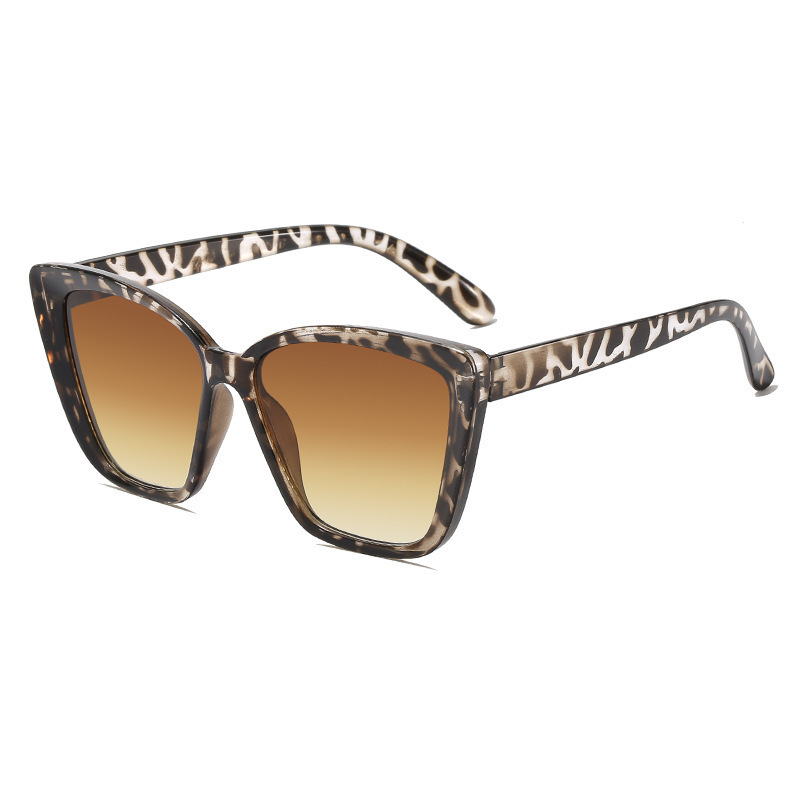 Oversized Cat Eye Sunglasses for Women, Hollow Out Temple, Big Square Frame, Trendy Ins Style, UV400 Protection Fashion Sun Glasses