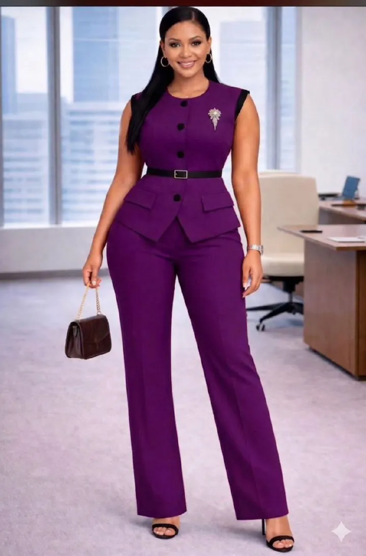 Professional Women's Crimson Authority Luxe Power Suit Size M to XL - bold fusion of confidence and elegance