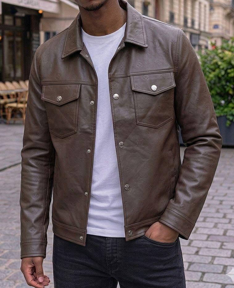 Classic Men’s Premium outfit Leather Jacket – size XL to 5xl available- Celeb style