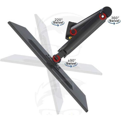 F80 Single Monitor Arm Gas Spring Mount – 17” to 30” Adjustable Desk Monitor Stand (VESA Compatible)