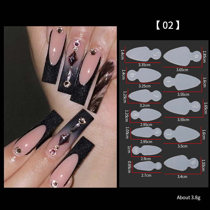 12pcs Dual Nail Forms False Tips For Gel Extension Quick Building French Nails Mold Soft Silicone Pads Manicure Tools E0142A