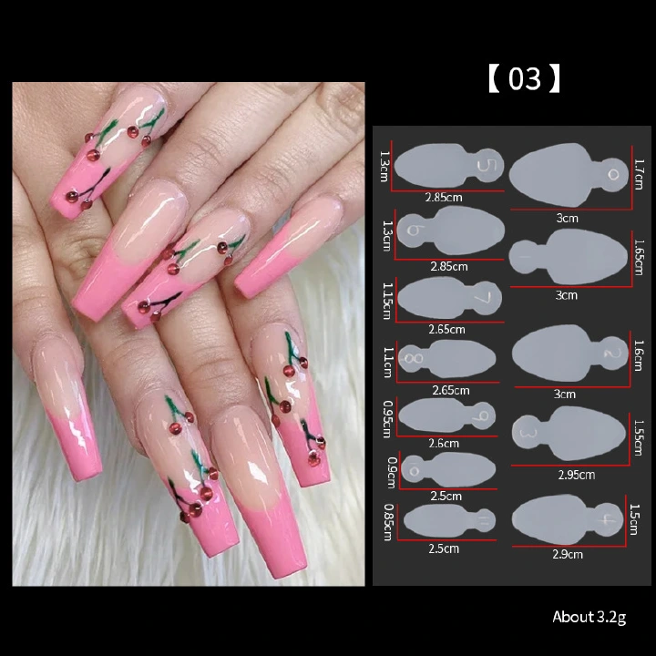 12pcs Dual Nail Forms False Tips For Gel Extension Quick Building French Nails Mold Soft Silicone Pads Manicure Tools E0142A