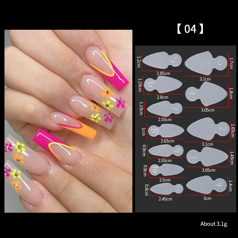 12pcs Dual Nail Forms False Tips For Gel Extension Quick Building French Nails Mold Soft Silicone Pads Manicure Tools E0142A
