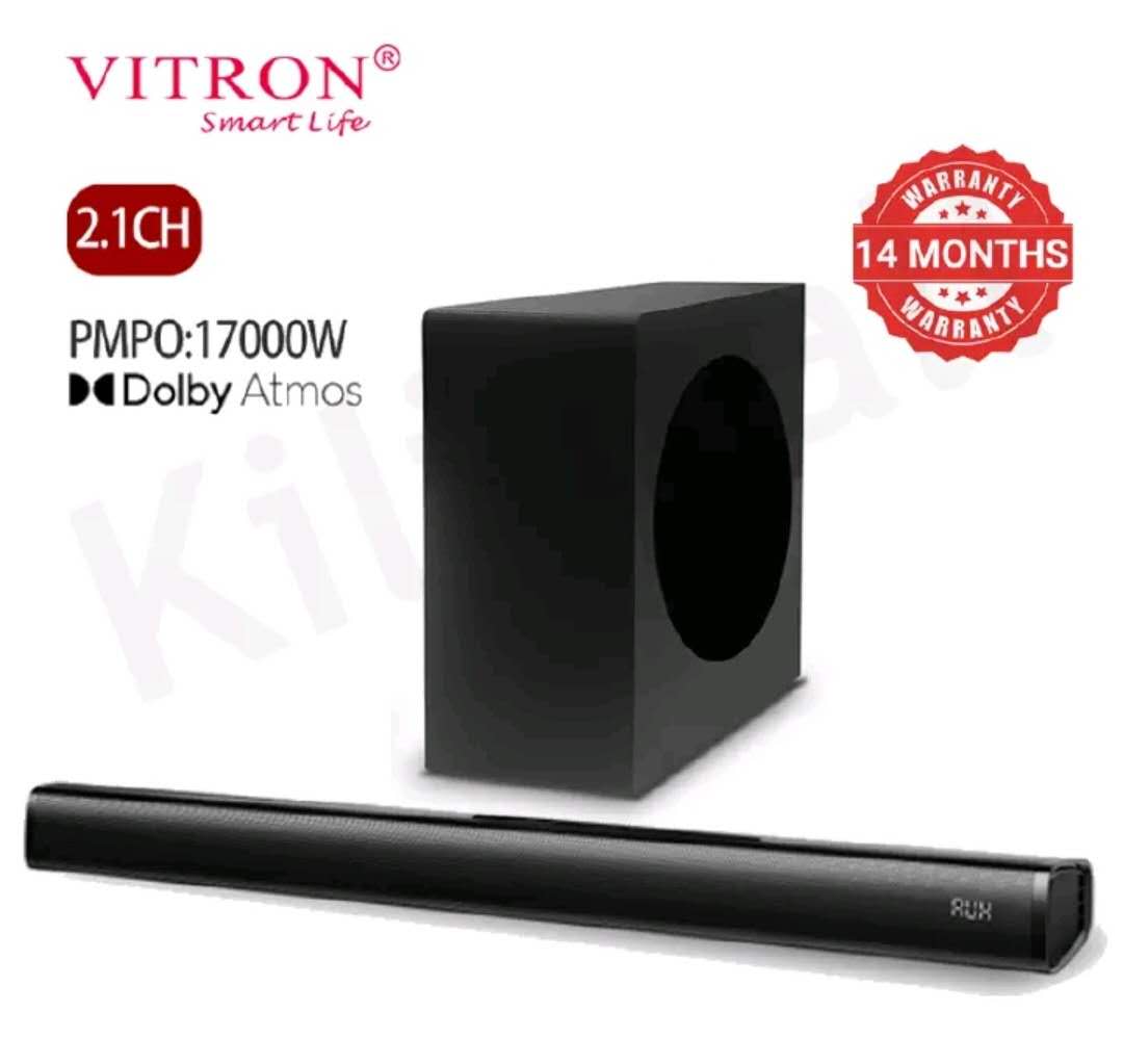 NEW VITRON V66SBD  2.1CH 17000W  PMPO DOLBY WIRED SOUNDBAR SYSTEM WITH USB FM RADIO AUX OPTICAL AND FULLY FUNCTIONAL REMOTE CONTROL