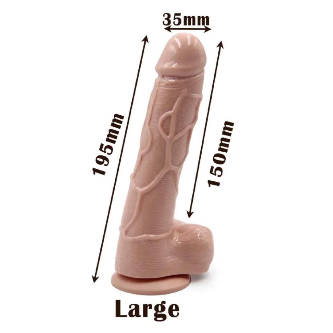 3 Sizes Dildo Options Small Medium Large Realistic Silicone Dildos Monster Cock Suction Cup Hands Free G-Spot Vaginal Anal Lifelike Stimulator Adult Masturbation Sex Toy Perfect Love Gift for Women - image 16