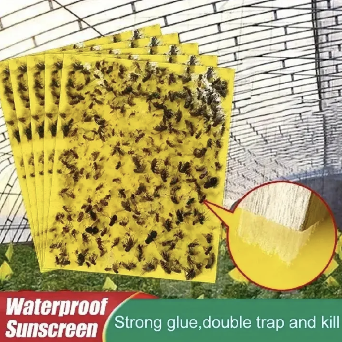 20pcs Strong Fruit Fly Traps Bugs Yellow Sticky Board Pest Control Insect Killer Two-sided Glue Paper Trap For Kill Pests Yellow 10cm*15cm(20pcs)