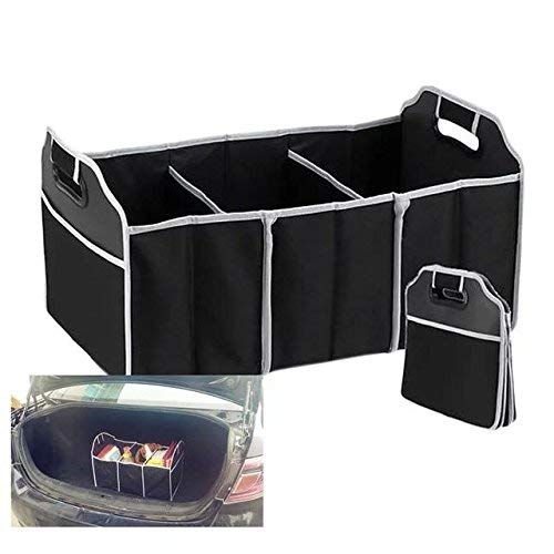 Car Boot Storage Bag Organiser Folding Tidy Heavy Duty Car Trunk SUV Back Seat Cargo Carrier Box Collapsible Shopping Travel Holder-Car and Tool Organizer