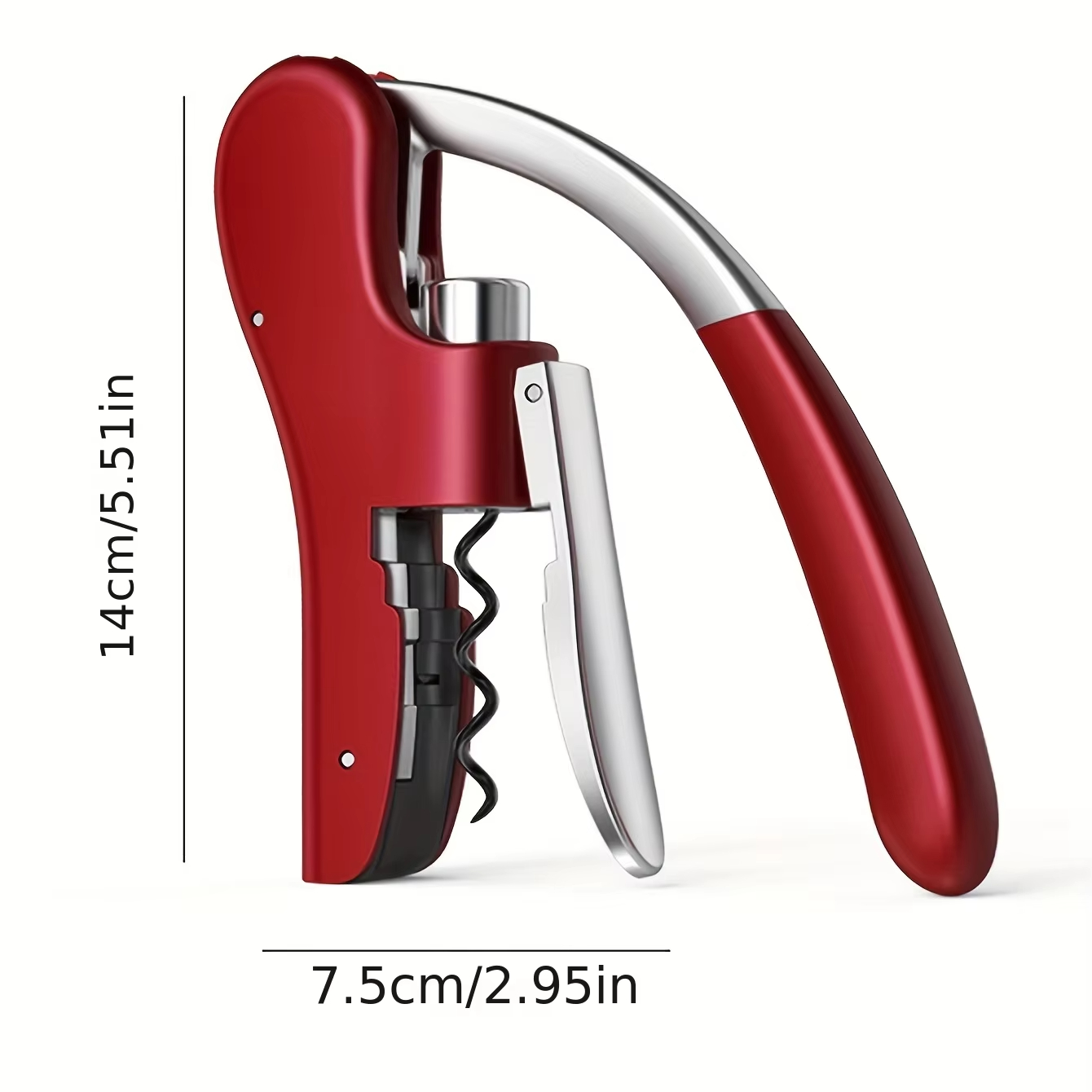 Professional Wine Opener - Easy Corkscrew for Servers, Waiters, Bartenders, and Home Use - Perfect for Summer and Winter Drinks