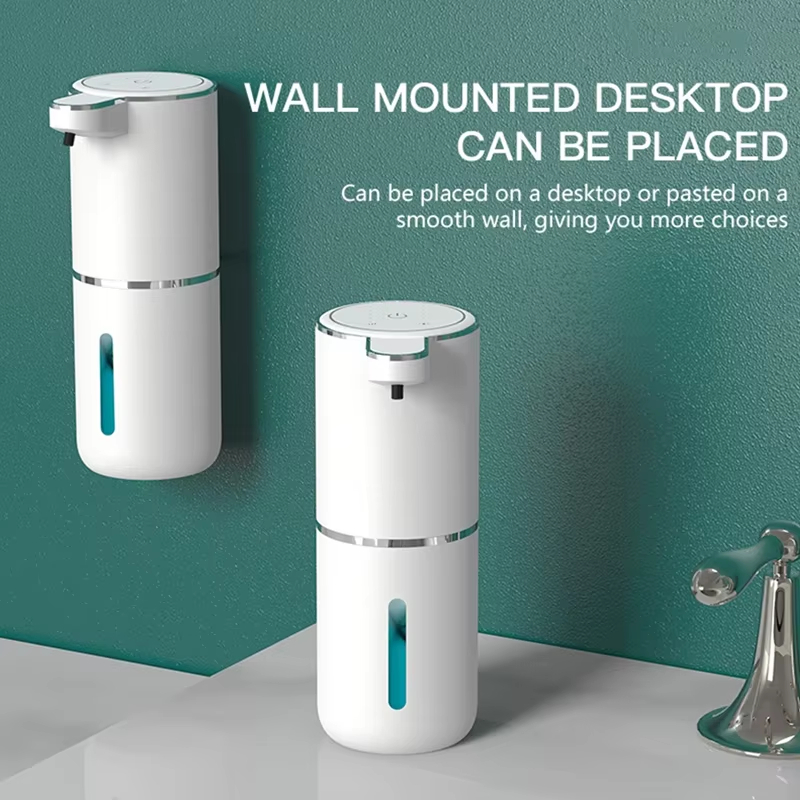 Waterproof Automatic Soap Dispenser 350ml Foaming Soap Dispenser Type C Rechargeable Electric Adjustable Foam Soap Dispenser