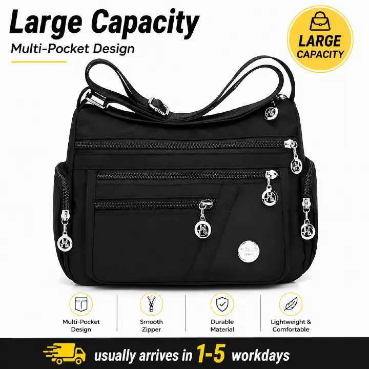 Ladies Shoulder Bag Large Capacity – Stylish Everyday Handbag for Work, Travel & Shopping | Durable & Practical