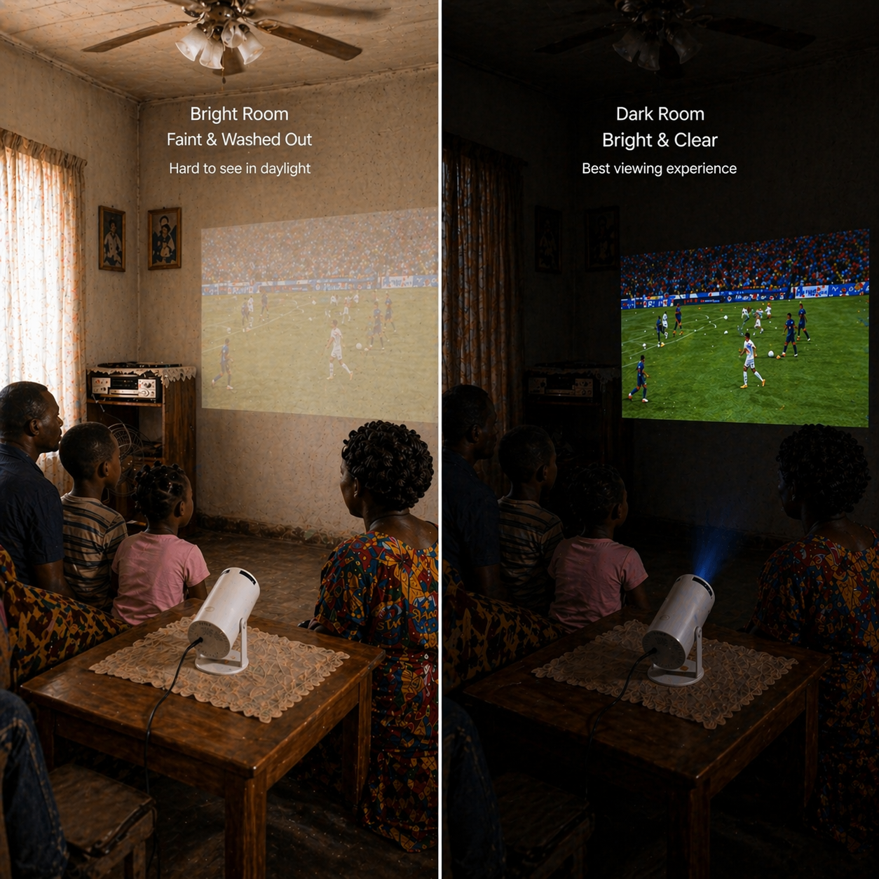 Portable HY300 HD Projector for Home/Outdoor Use - Android 11 Built-in, Easy Phone Casting, Includes HDMI line
