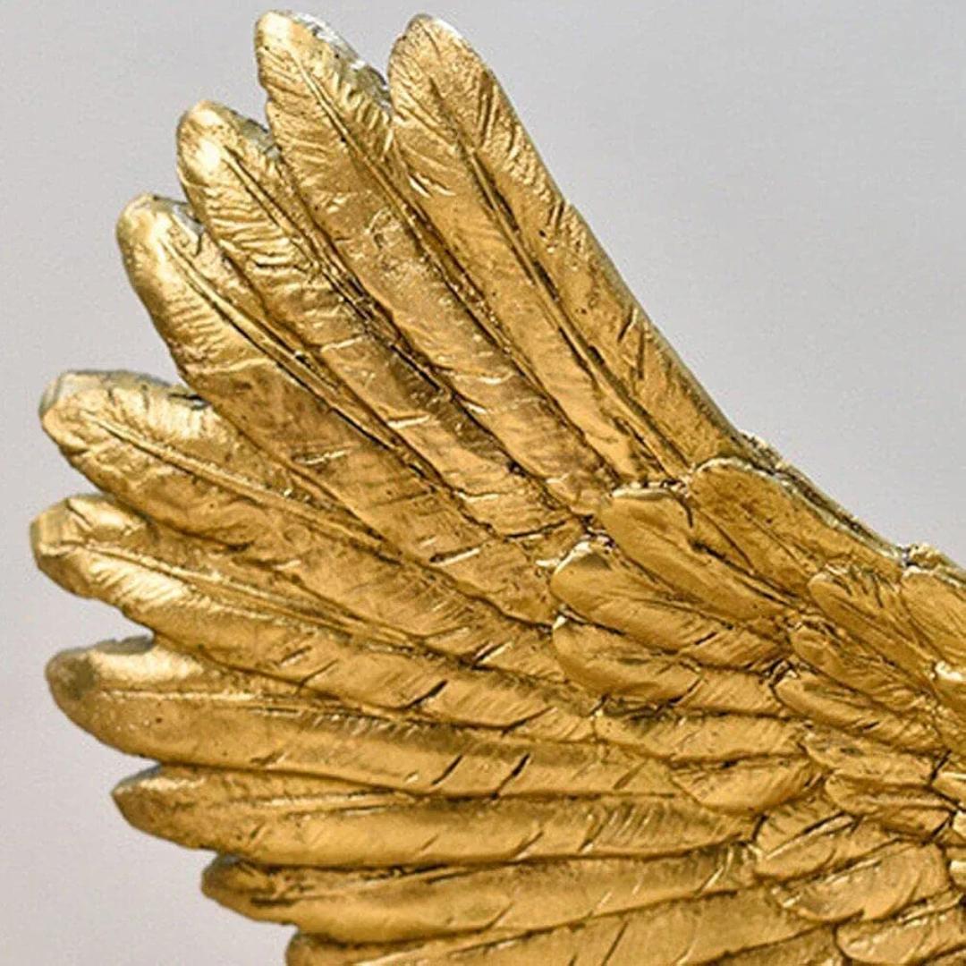 Golden Eagle Resin Ornaments Statue, Golden Eagle Sculpture Modern Home Office Figurine Decor Desktop Decoration