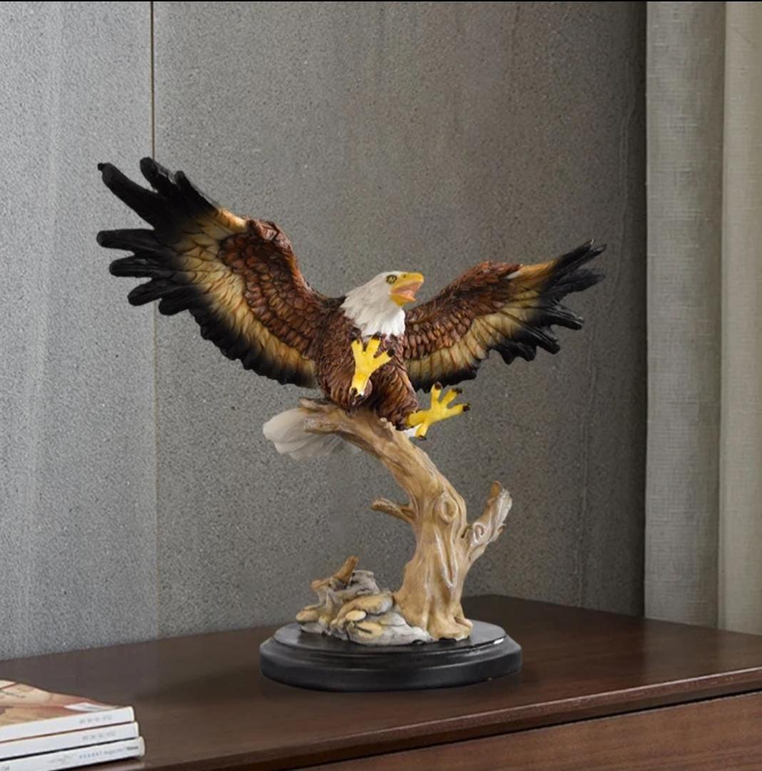 Majestic Freedom Eagle Sculpture, Liberty wings Statement Piece