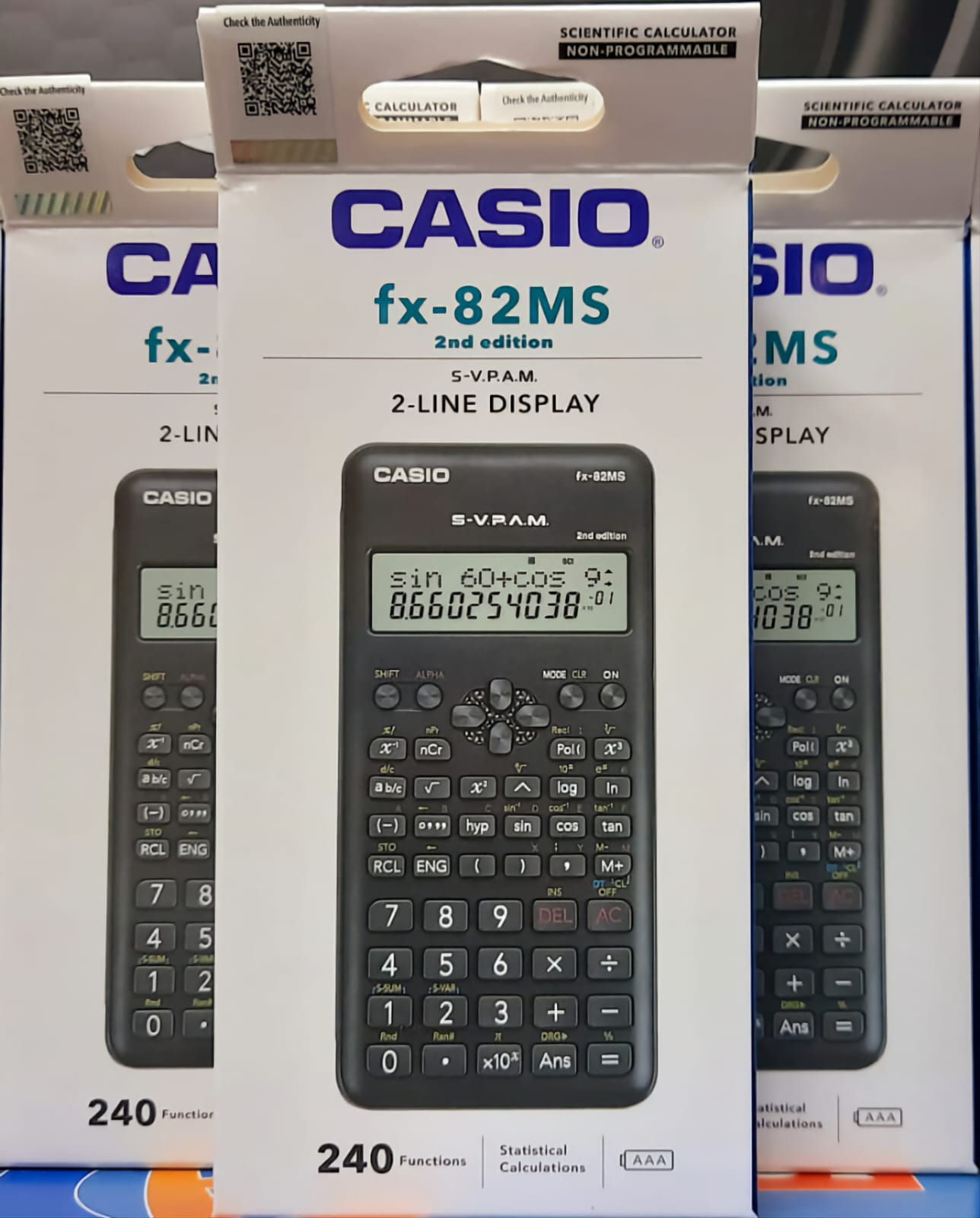 Scientific Calculator 2nd Edition with 240 Functions 2-Line Display Statistical and Trigonometric Calculations for Secondary School College and University Students Powered by AAA Battery