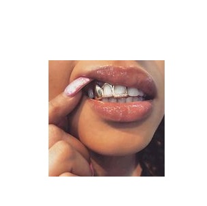 New Trending Limited Time Offer Sale Just for Fun Fix Simple Copper Tooth Caps Hiphop Teeth Grillz Silver + Gold