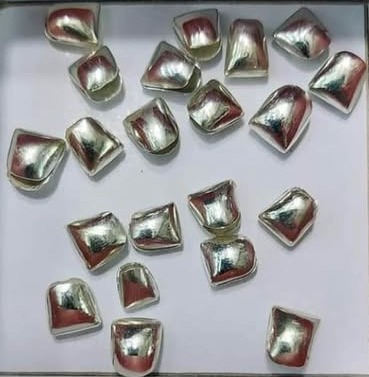 New Trending Limited Time Offer Sale Just for Fun Fix Simple Copper Tooth Caps Hiphop Teeth Grillz Silver + Gold