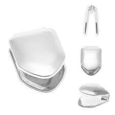 New Trending Limited Time Offer Sale Just for Fun Fix Simple Copper Tooth Caps Hiphop Teeth Grillz Silver + Gold