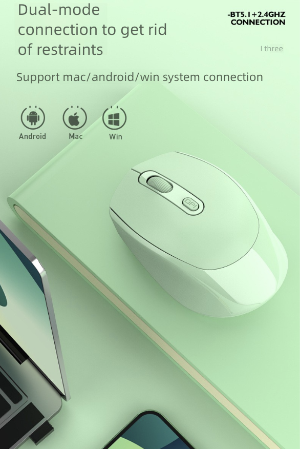Mice Wireless Mouse Charging Bluetooth Dual-Mode Silent Office Portable Sliding Mouse