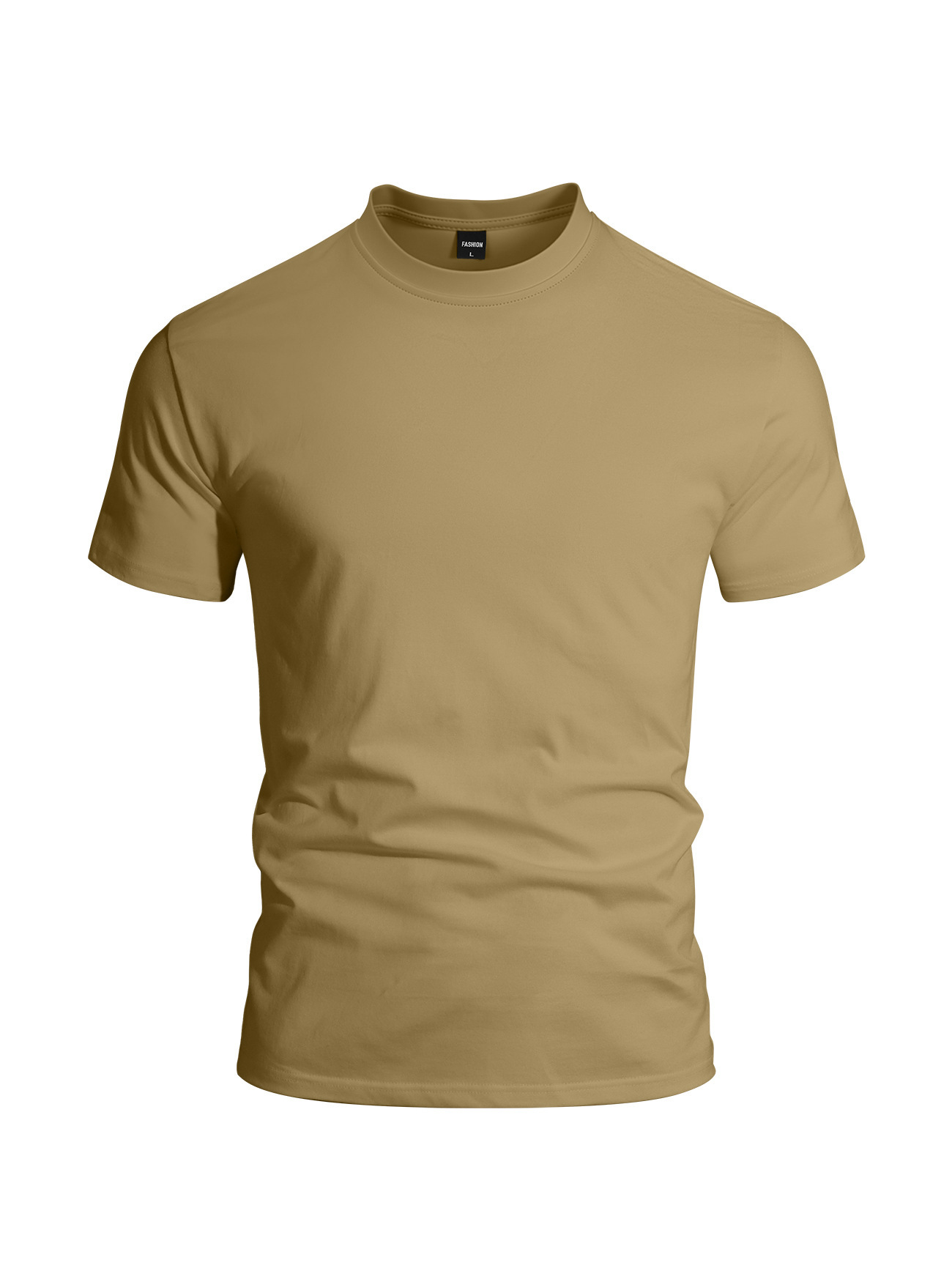 T-Shirt Man Summer Men's Simple Pure Color Fashion Casual Sports Short-Sleeved T-Shirt