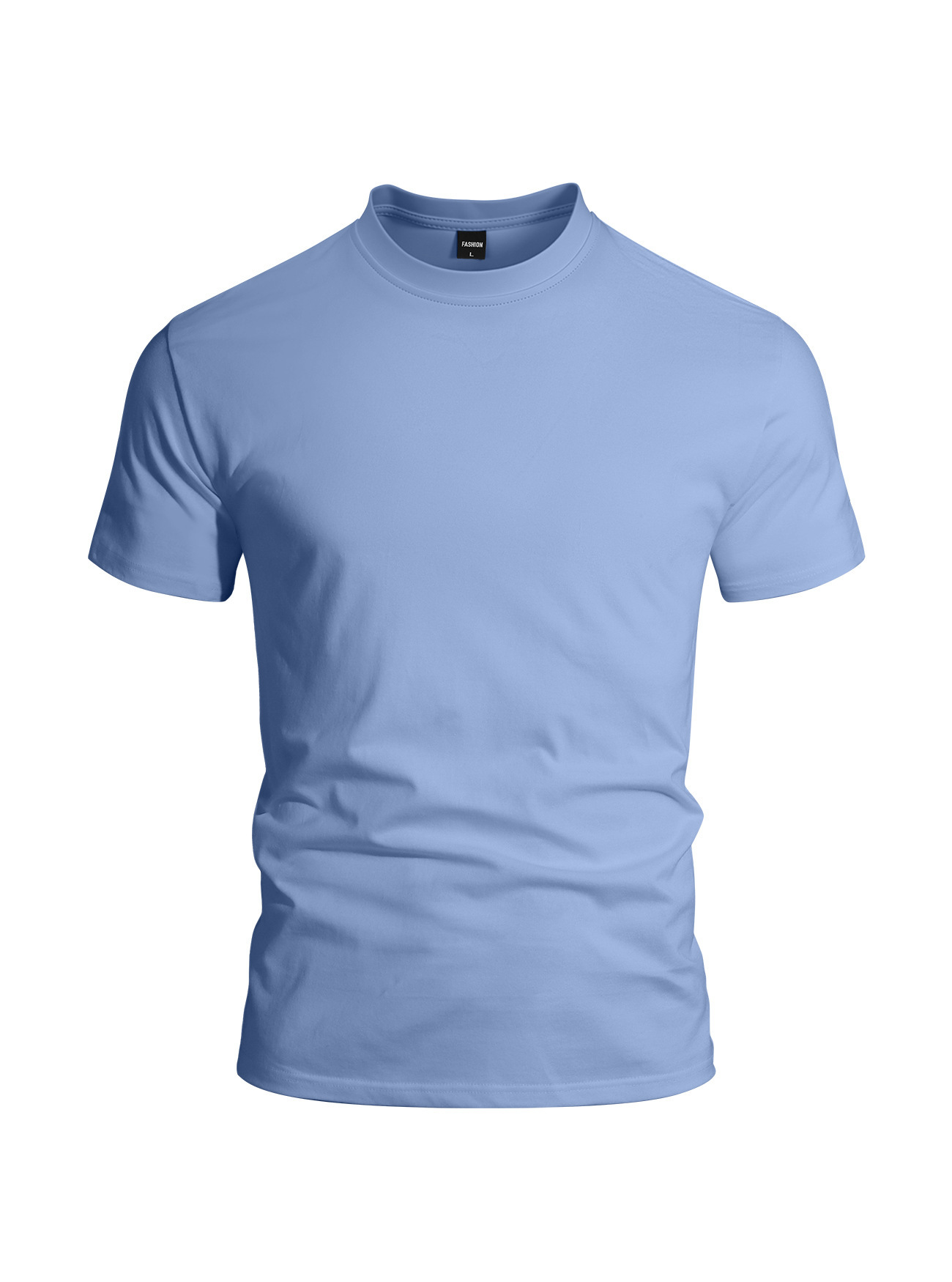 T-Shirt Man Summer Men's Simple Pure Color Fashion Casual Sports Short-Sleeved T-Shirt