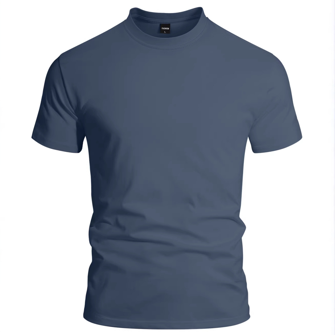 T-Shirt Man Summer Men's Simple Pure Color Fashion Casual Sports Short-Sleeved T-Shirt