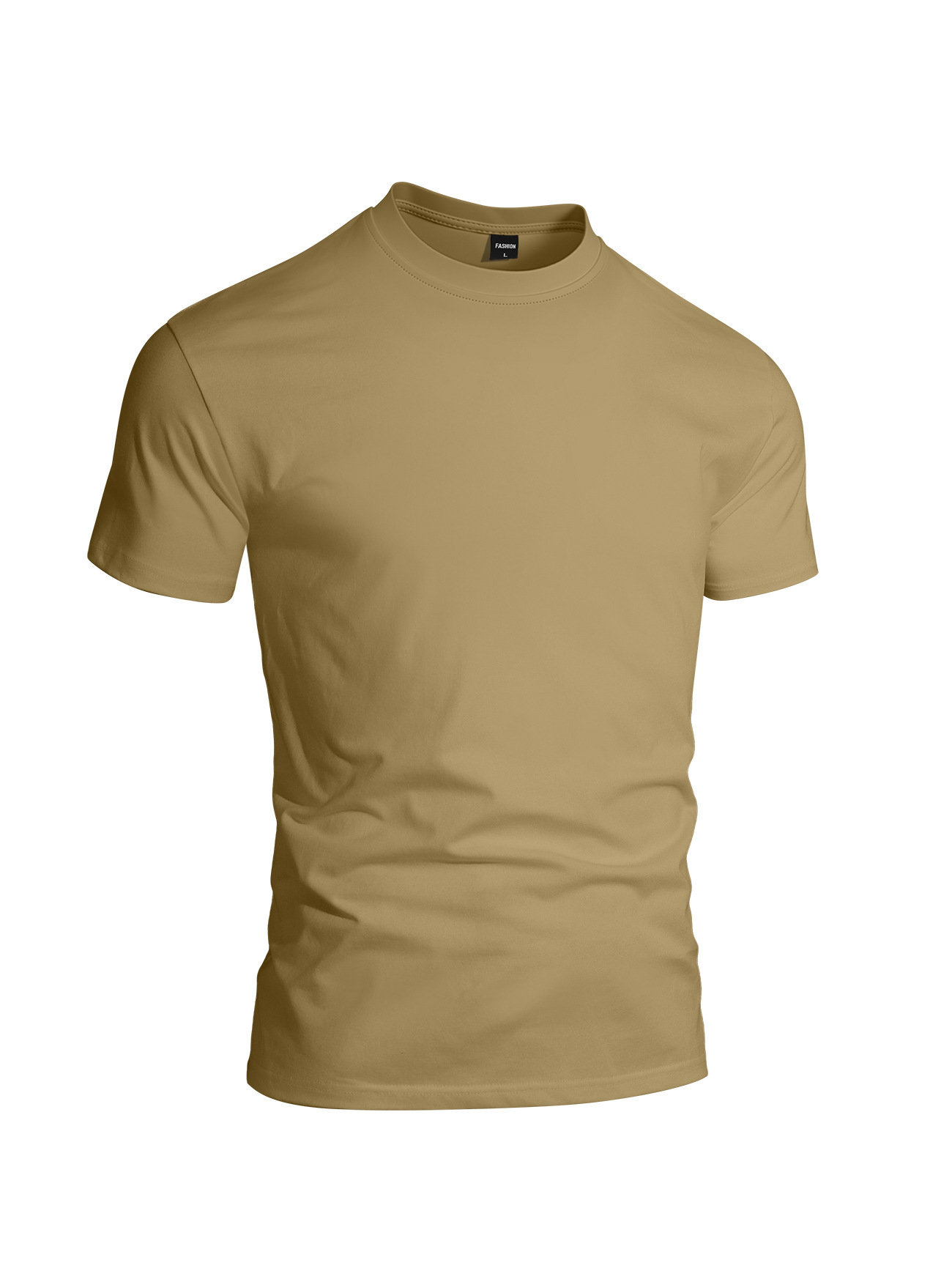 T-Shirt Man Summer Men's Simple Pure Color Fashion Casual Sports Short-Sleeved T-Shirt