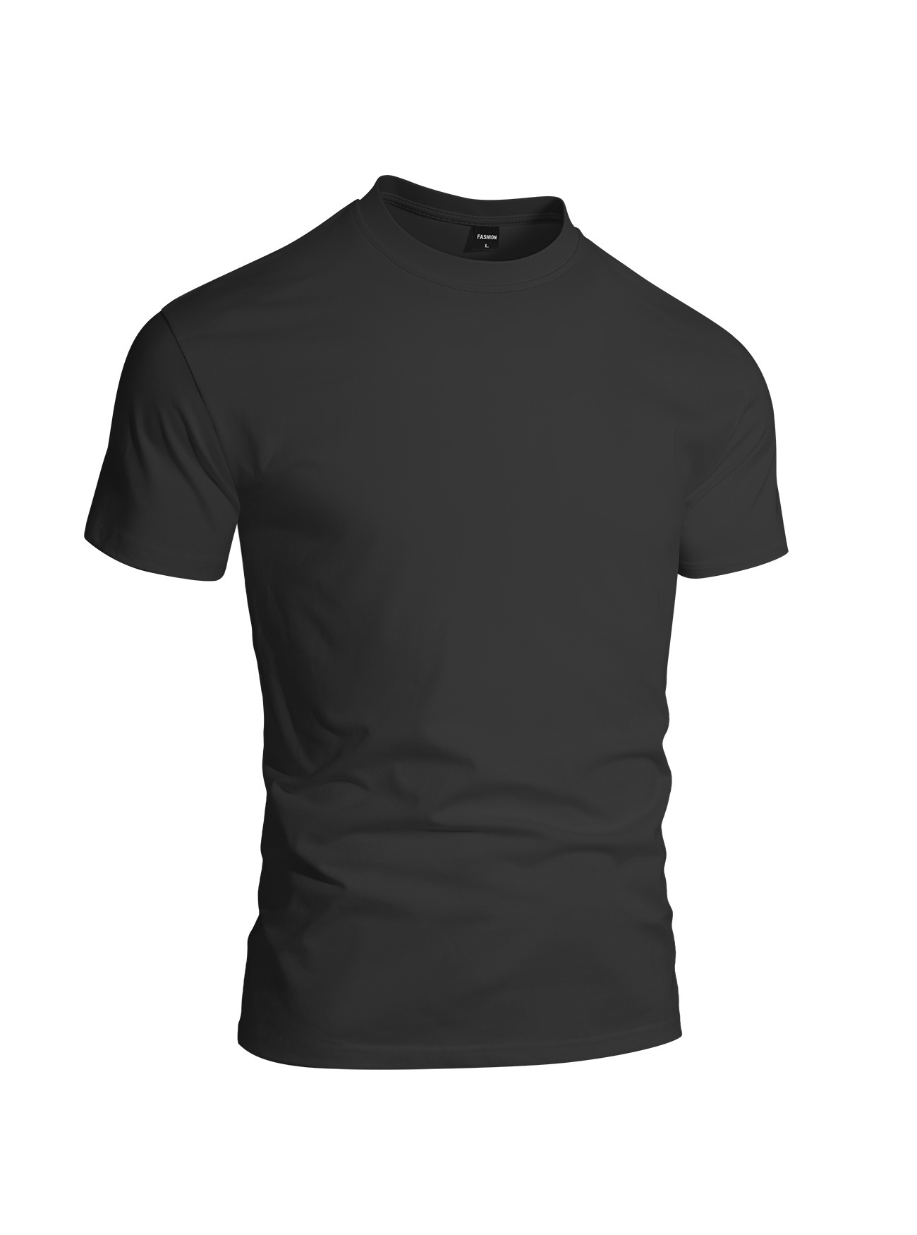 T-Shirt Man Summer Men's Simple Pure Color Fashion Casual Sports Short-Sleeved T-Shirt