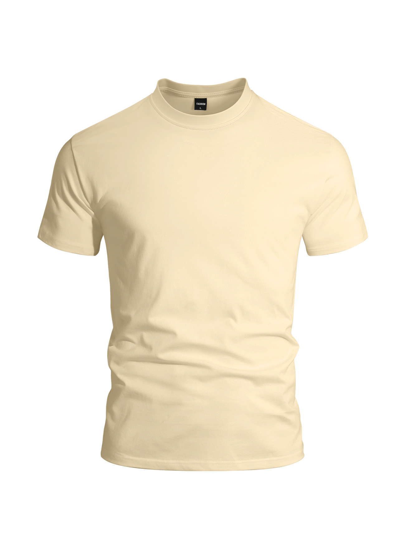 T-Shirt Man Summer Men's Simple Pure Color Fashion Casual Sports Short-Sleeved T-Shirt