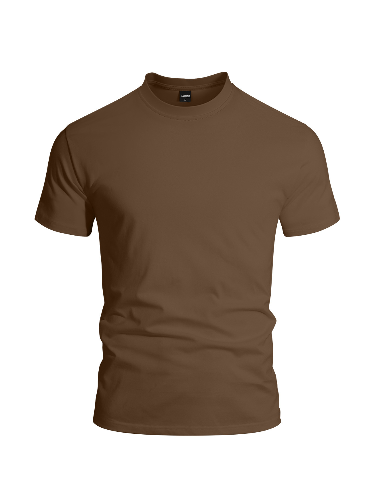 T-Shirt Man Summer Men's Simple Pure Color Fashion Casual Sports Short-Sleeved T-Shirt