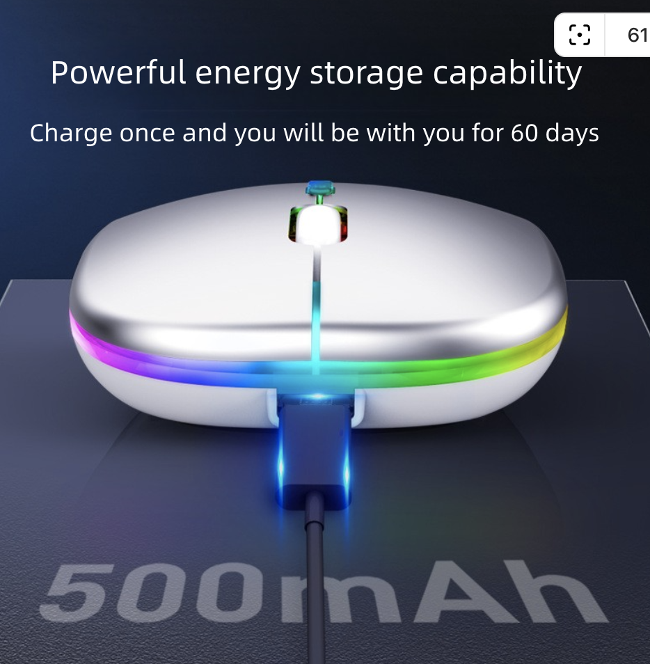 Rechargeable Mouse Wireless Mouse Bluetooth Wireless Charging Ultra-Thin Silent Dual-Mode Bluetooth Mouse for Computer Laptop Business Office Use