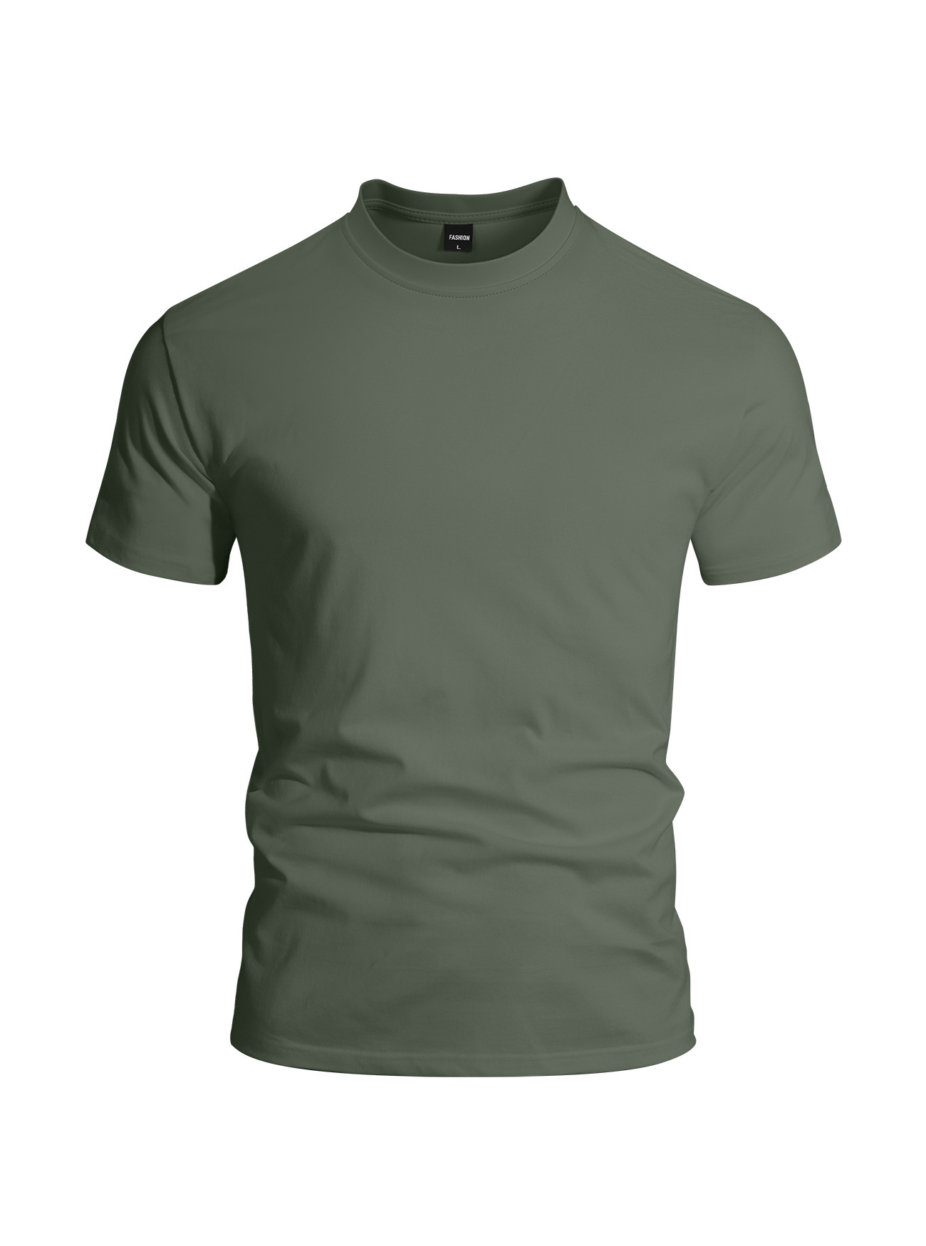 T-Shirt Man Summer Men's Simple Pure Color Fashion Casual Sports Short-Sleeved T-Shirt