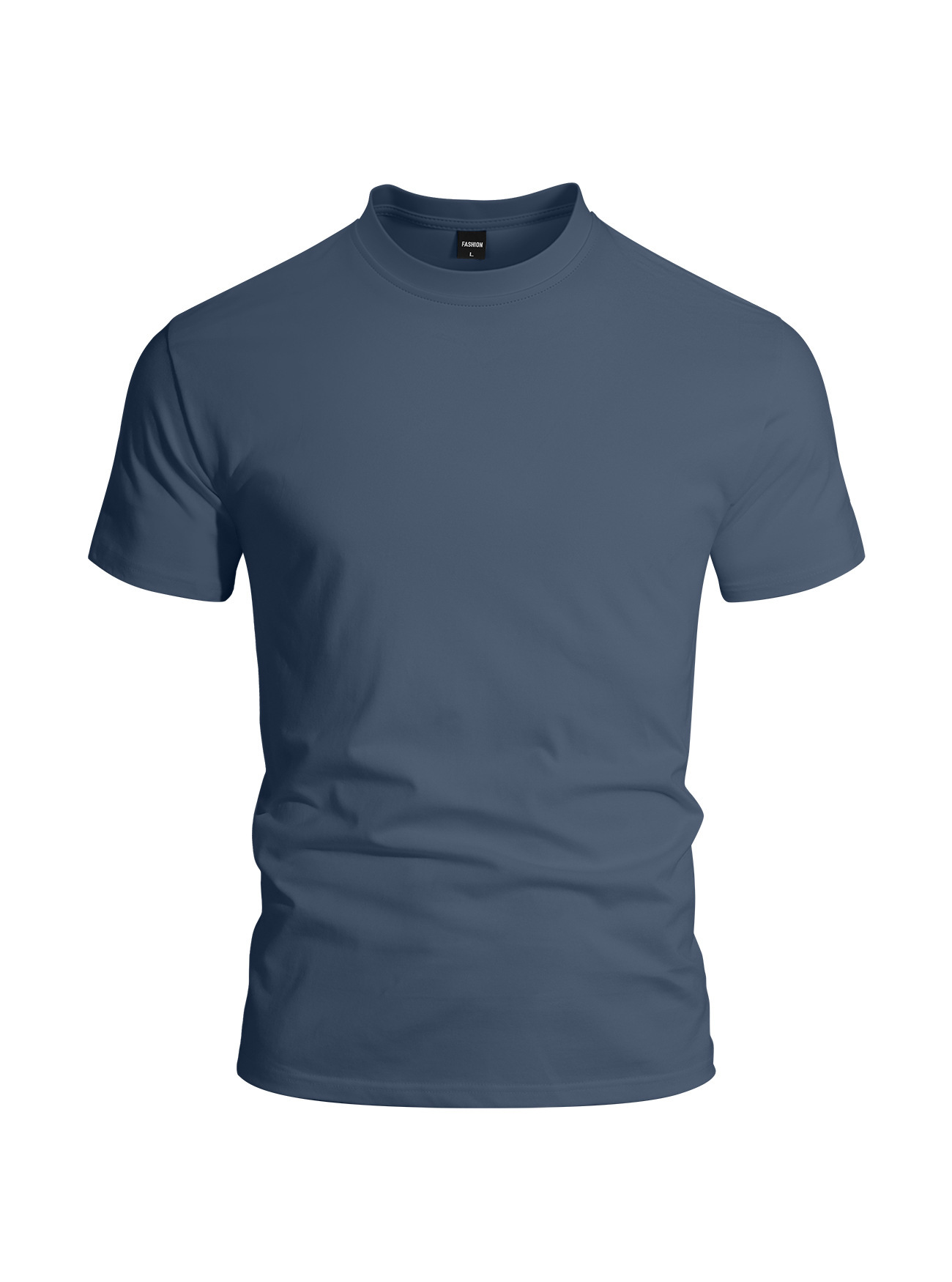 T-Shirt Man Summer Men's Simple Pure Color Fashion Casual Sports Short-Sleeved T-Shirt