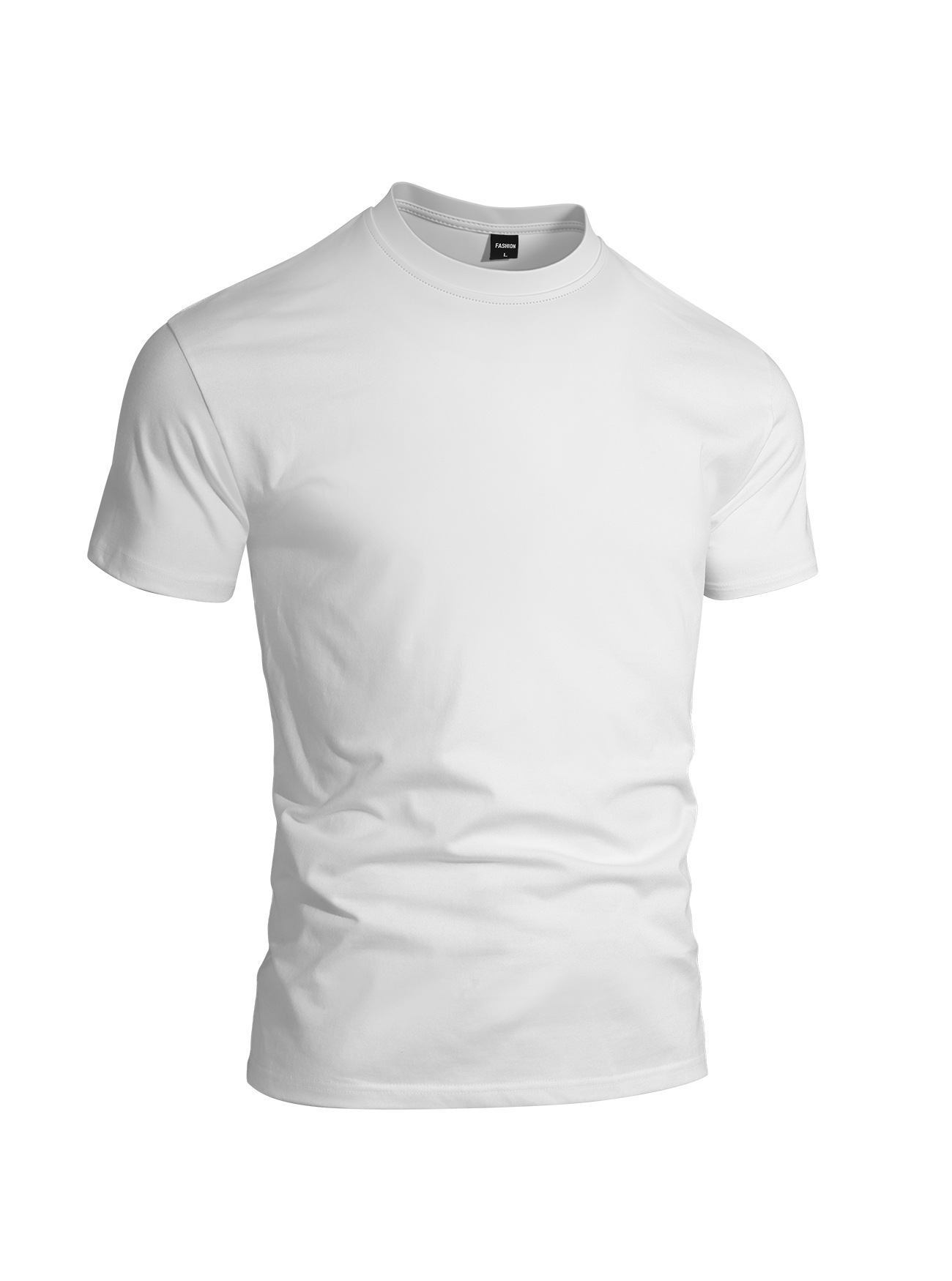 T-Shirt Man Summer Men's Simple Pure Color Fashion Casual Sports Short-Sleeved T-Shirt