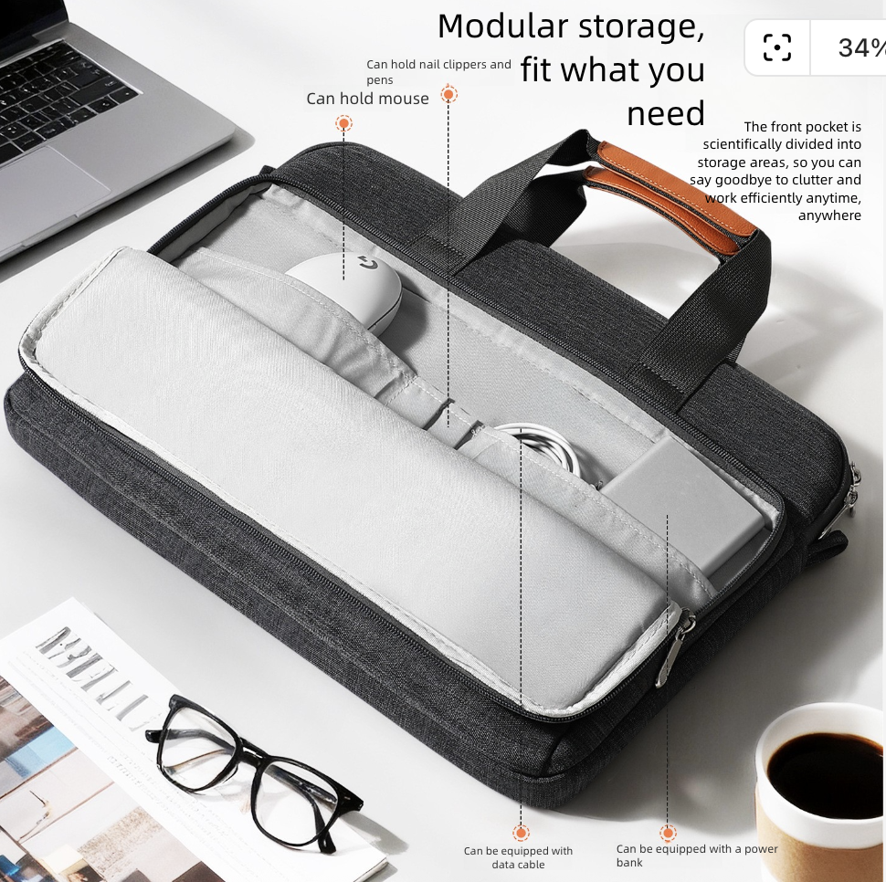 Laptop Bag Inner Bag Protective Cover 14-Inch High-End Feel 15-16 Inch Tablet Fleece-Lined Shockproof Laptop Accessories Bags