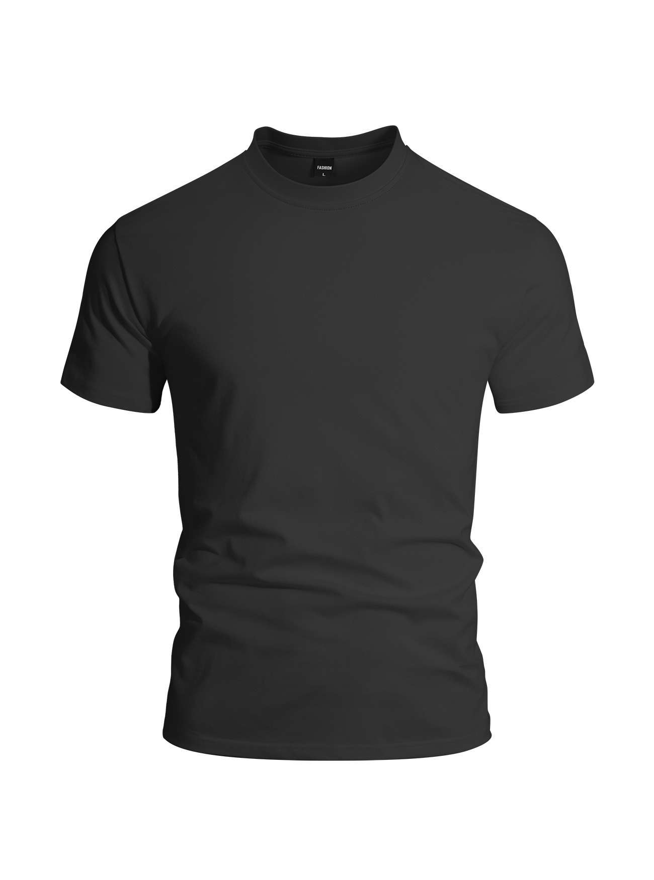 T-Shirt Man Summer Men's Simple Pure Color Fashion Casual Sports Short-Sleeved T-Shirt