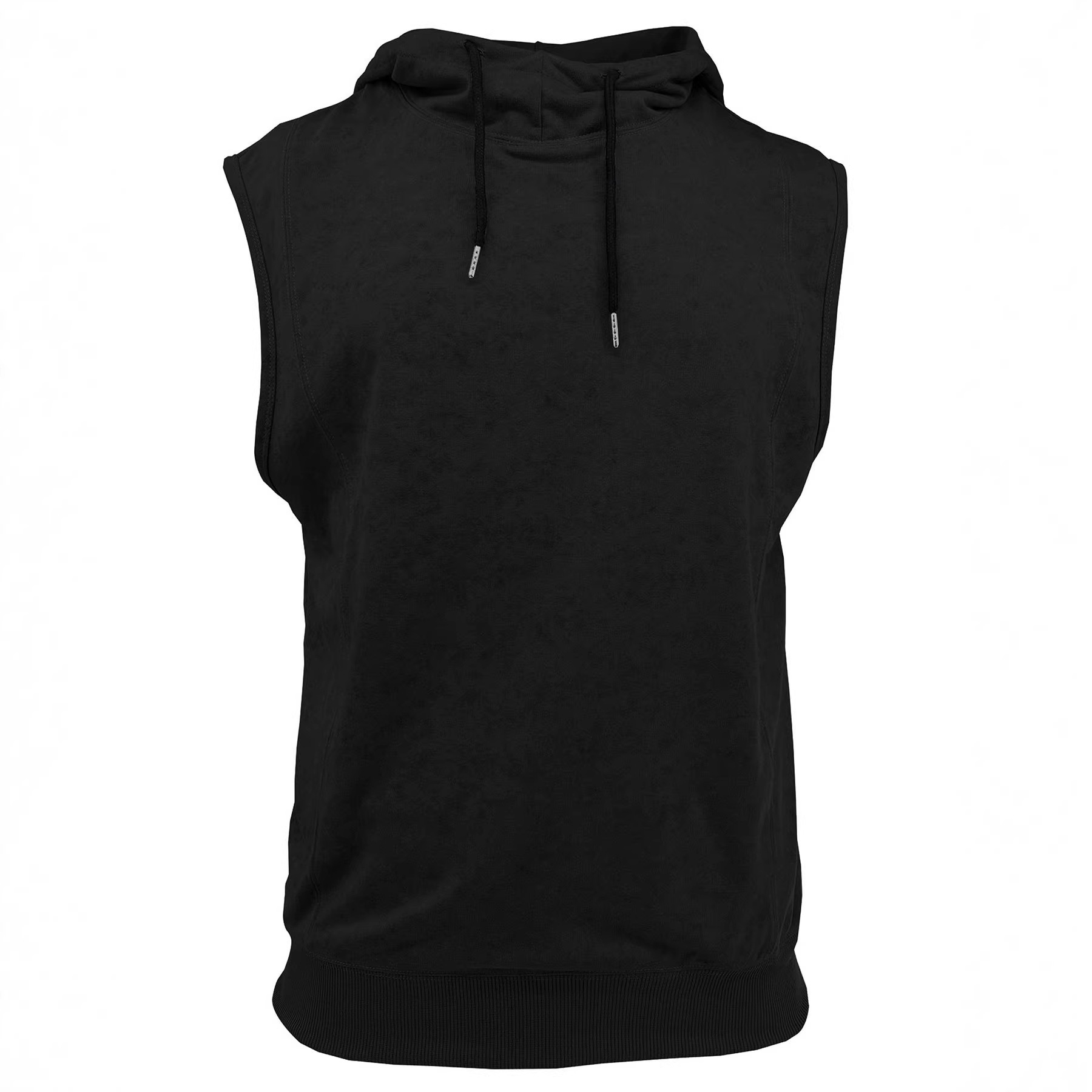 Men's Hooded Sleeveless Drawstring Pure Color Large-Size Loose Breathable Casual Vest for Men Clothing Tops Tanks Camis Tank Tops