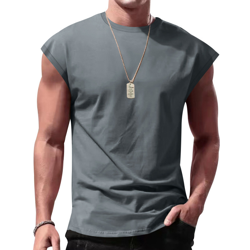 Men's Clothing Tops Tanks Camis Tank Tops Men's Summer Casual Sports Loose Sleeveless Base Shirt Breathable Comfortable Fitness Vest