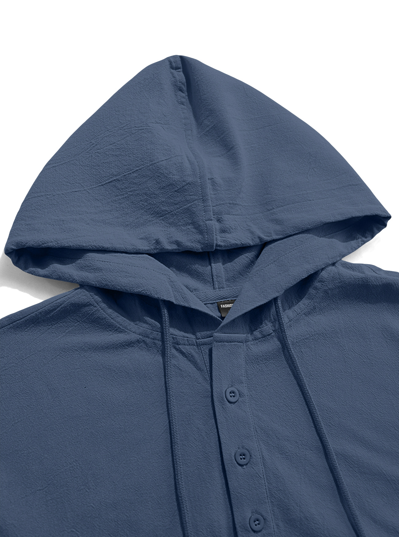Men's Clothing Tops Sweatshirts Hoodies Men's Linen Short-Sleeved Beach Casual Hooded Shirt Short-Sleeved Solid-Colored Shirt T-Shirt