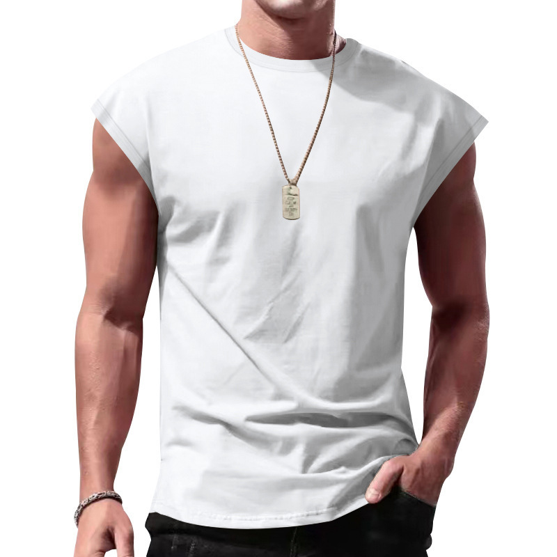 Men's Clothing Tops Tanks Camis Tank Tops Men's Summer Casual Sports Loose Sleeveless Base Shirt Breathable Comfortable Fitness Vest